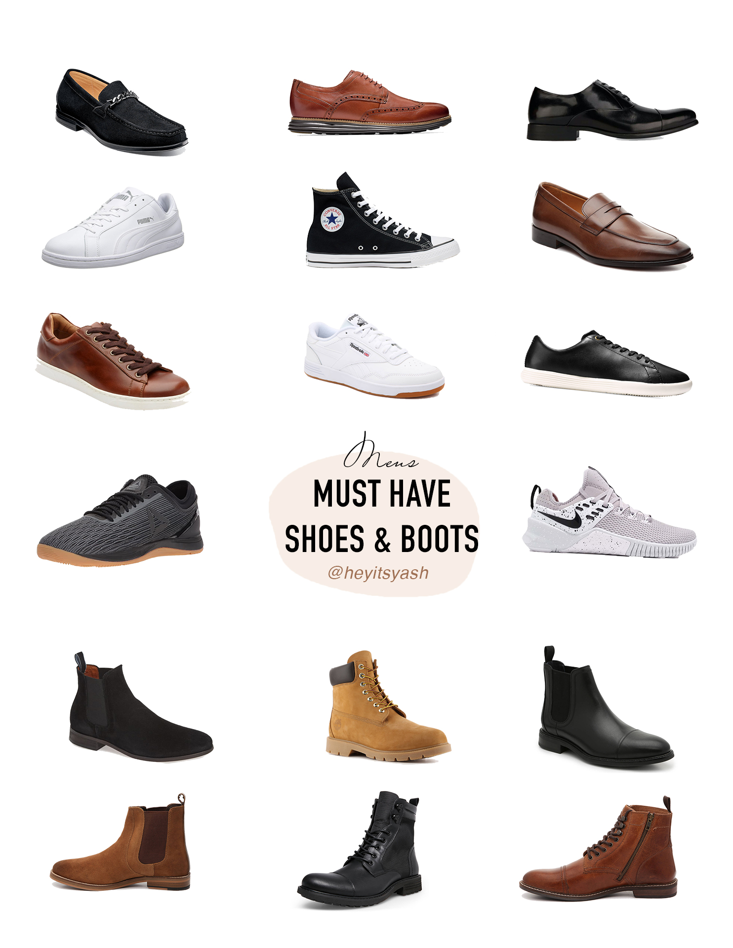 Men's Must-Have Shoes & Boots - HeyitsYash